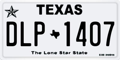 TX license plate DLP1407