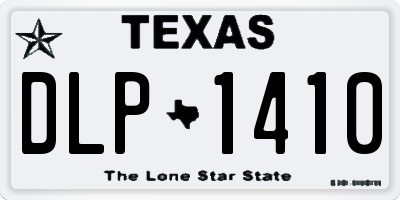 TX license plate DLP1410