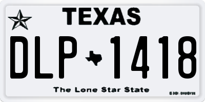 TX license plate DLP1418
