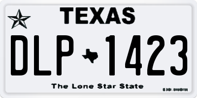 TX license plate DLP1423