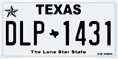 TX license plate DLP1431