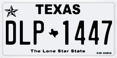 TX license plate DLP1447