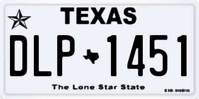 TX license plate DLP1451