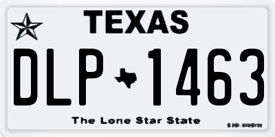 TX license plate DLP1463