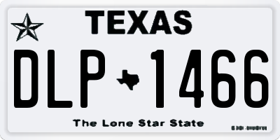 TX license plate DLP1466