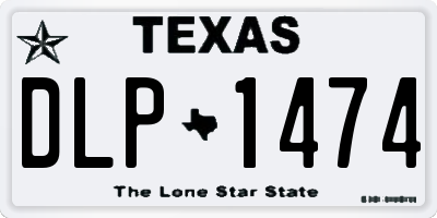 TX license plate DLP1474