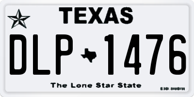 TX license plate DLP1476
