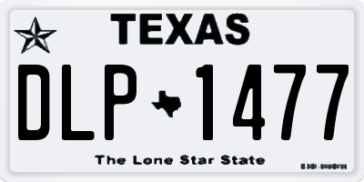TX license plate DLP1477