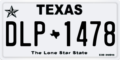 TX license plate DLP1478