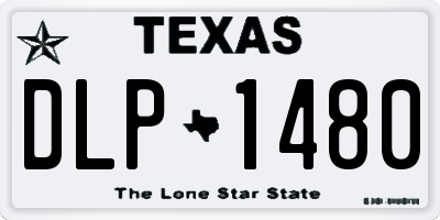 TX license plate DLP1480