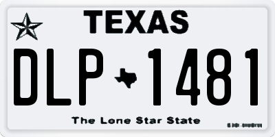 TX license plate DLP1481