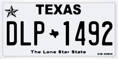 TX license plate DLP1492