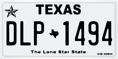 TX license plate DLP1494