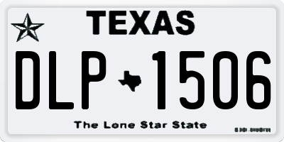 TX license plate DLP1506