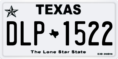 TX license plate DLP1522