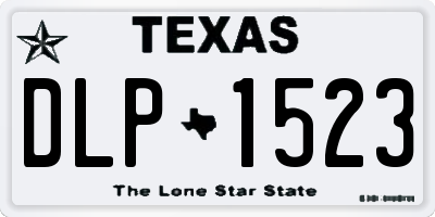 TX license plate DLP1523