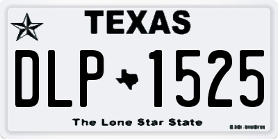 TX license plate DLP1525