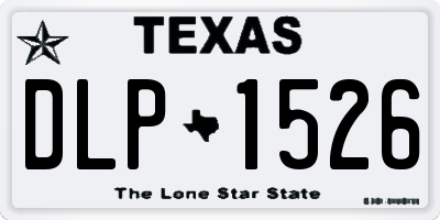 TX license plate DLP1526