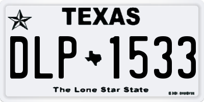 TX license plate DLP1533