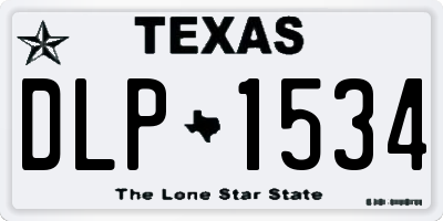 TX license plate DLP1534
