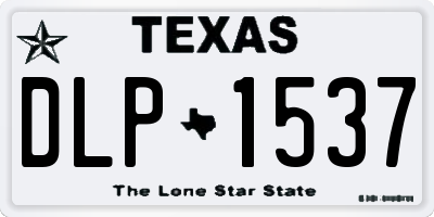 TX license plate DLP1537