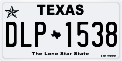 TX license plate DLP1538