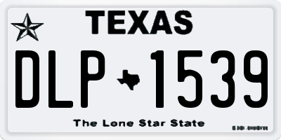 TX license plate DLP1539