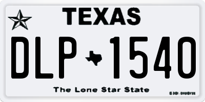 TX license plate DLP1540