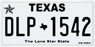 TX license plate DLP1542