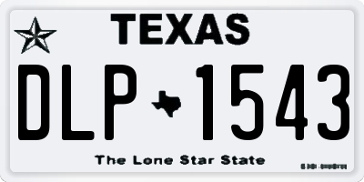 TX license plate DLP1543