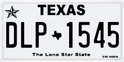 TX license plate DLP1545