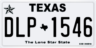 TX license plate DLP1546
