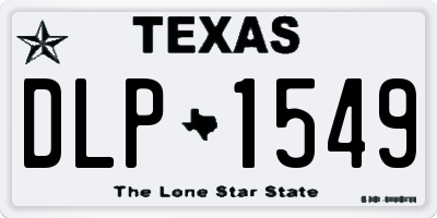 TX license plate DLP1549