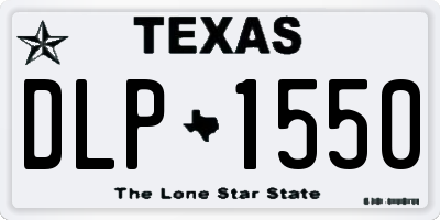 TX license plate DLP1550