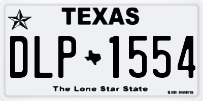 TX license plate DLP1554