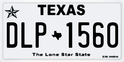 TX license plate DLP1560