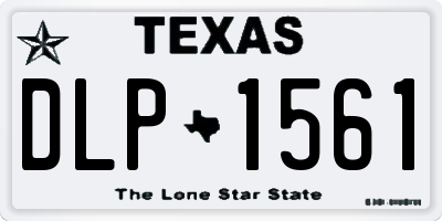 TX license plate DLP1561
