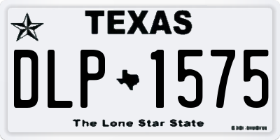 TX license plate DLP1575