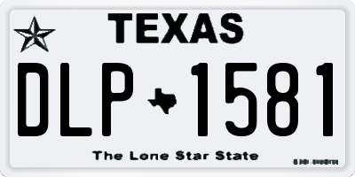 TX license plate DLP1581