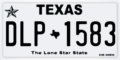 TX license plate DLP1583