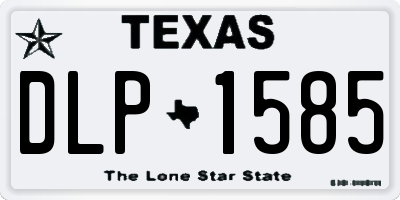 TX license plate DLP1585