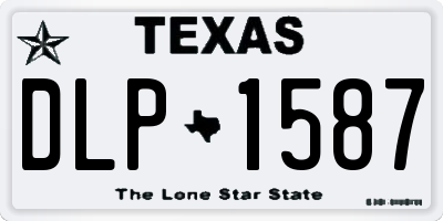 TX license plate DLP1587