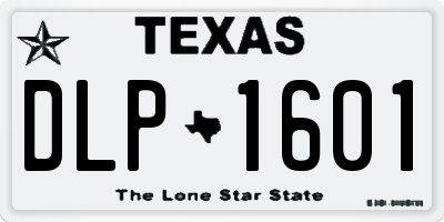 TX license plate DLP1601
