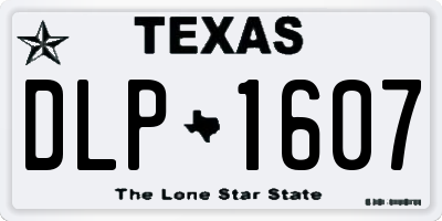 TX license plate DLP1607