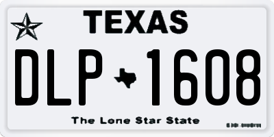 TX license plate DLP1608