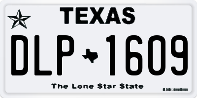 TX license plate DLP1609