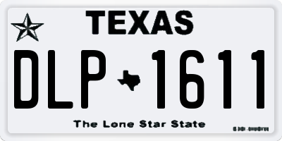 TX license plate DLP1611