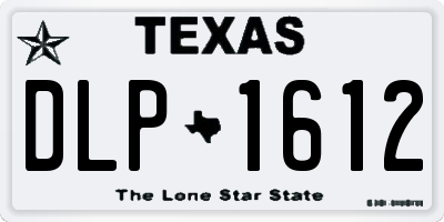 TX license plate DLP1612