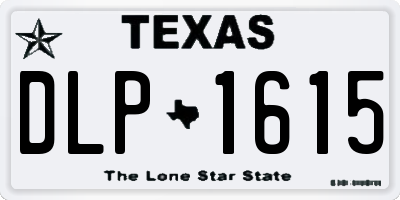 TX license plate DLP1615