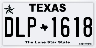 TX license plate DLP1618